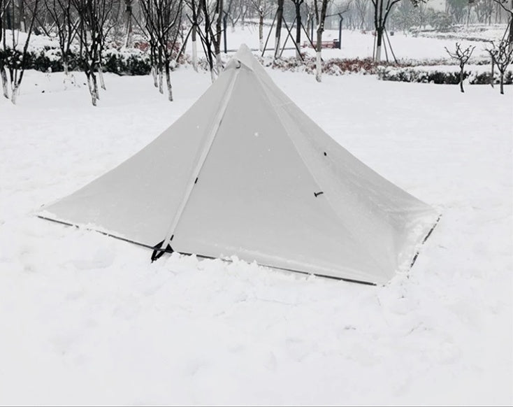 Portable camping pyramid tent