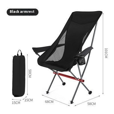 Outdoor High Strap Armrest Folding Chair