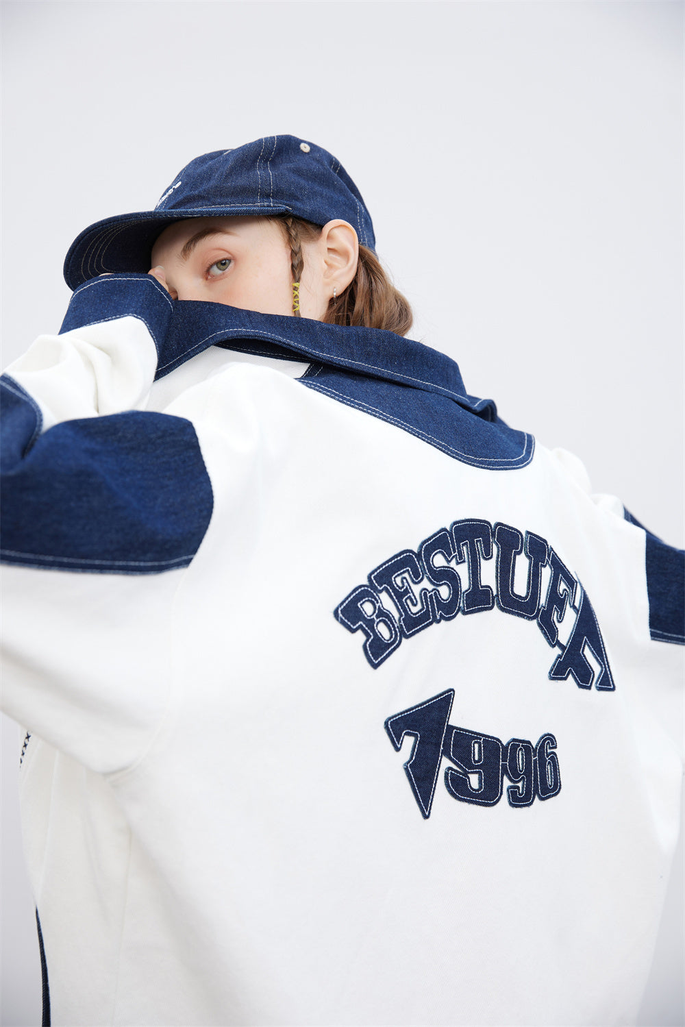 Stitching Wash Jacket For Women