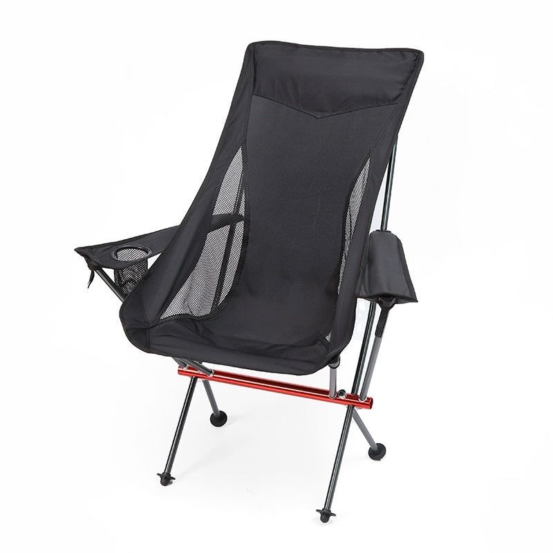 Outdoor High Strap Armrest Folding Chair
