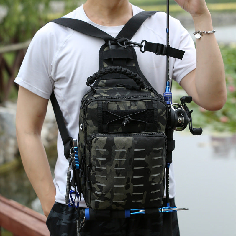 Cross-body Belt Backpack Fishing Rod Bag