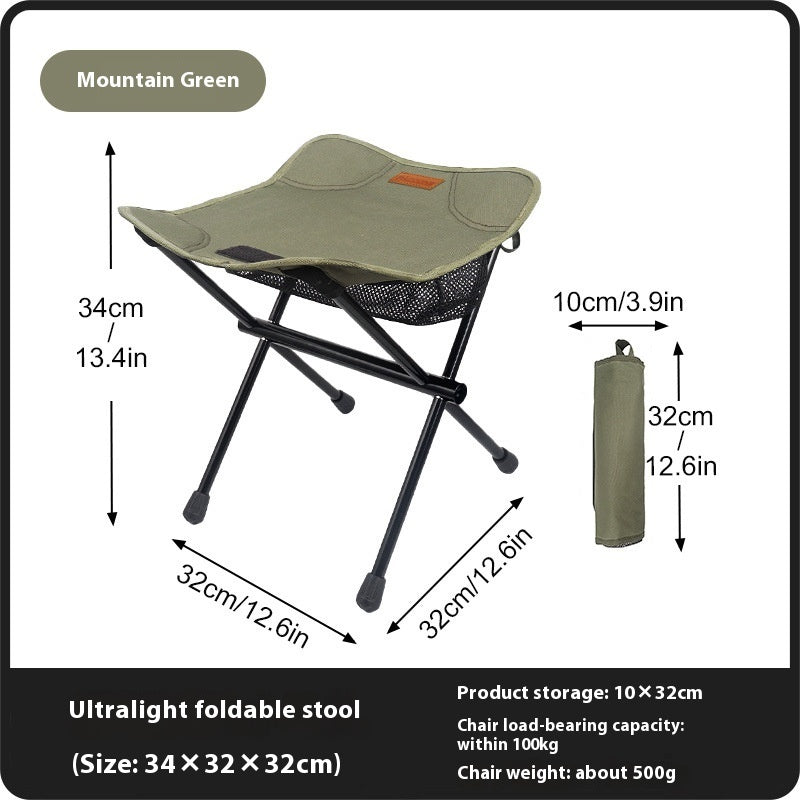 Portable Fishing Stool Ultralight Folding Chair Camping Camp Chair
