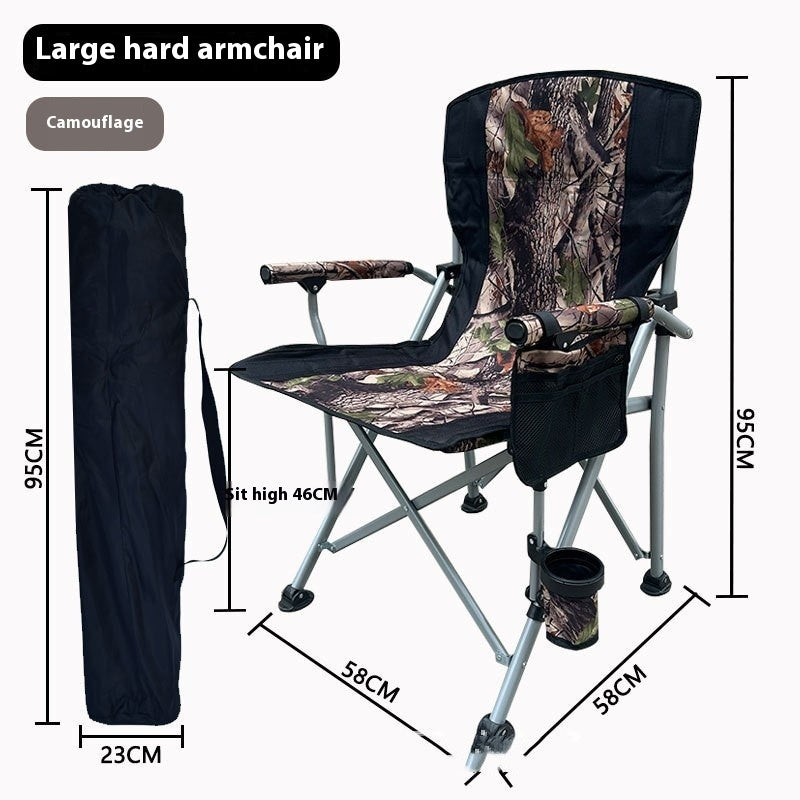 Outdoor Folding Armrest Armchair Beach Chair