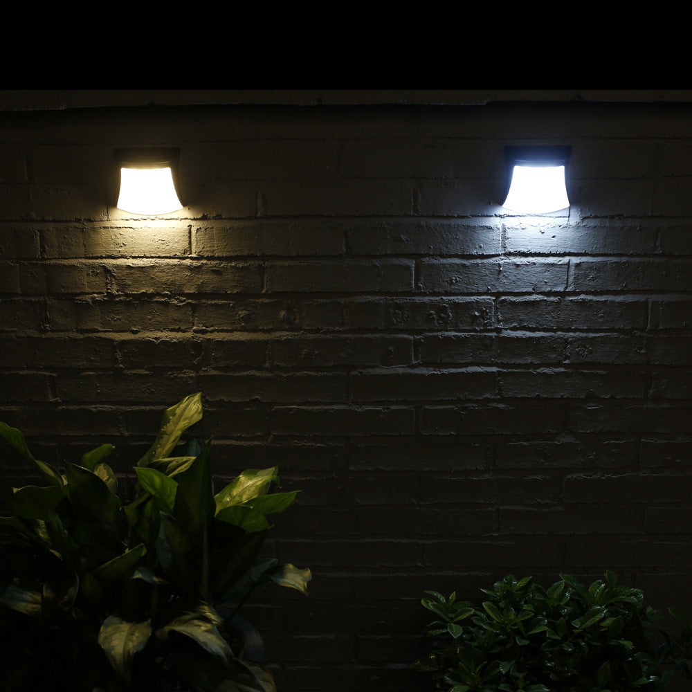 4pcs Solar Lamp Fence Wall Lamp Outdoor