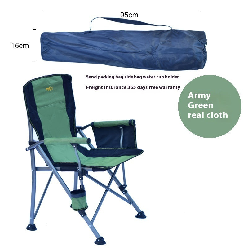 Outdoor Folding Armrest Armchair Beach Chair