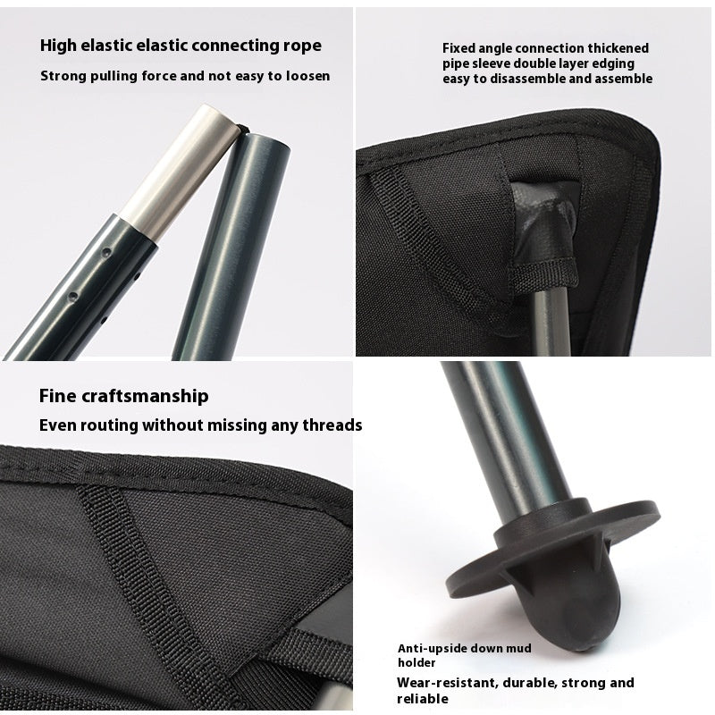 Outdoor High Strap Armrest Folding Chair