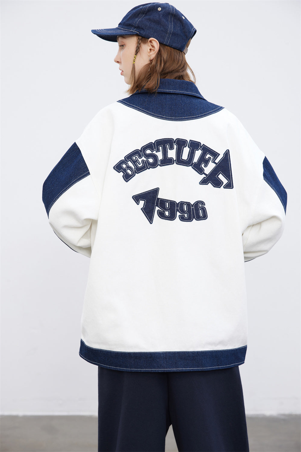 Stitching Wash Jacket For Women