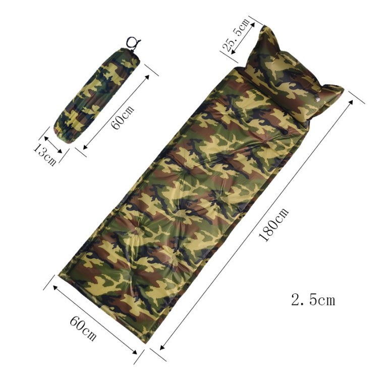 Camo Automatic Inflatable Cushion With Pillow