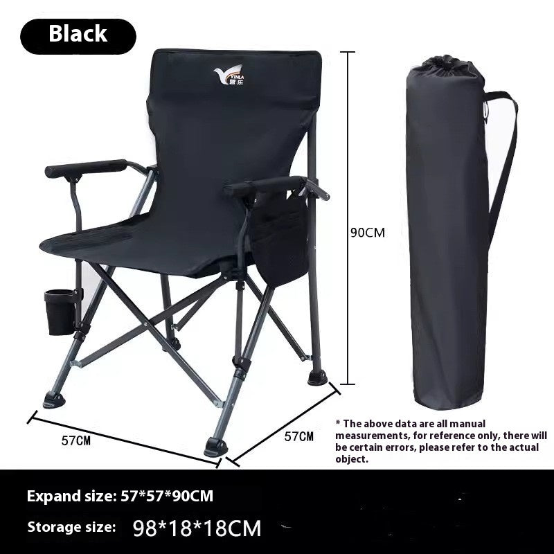 Outdoor Folding Armrest Armchair Beach Chair