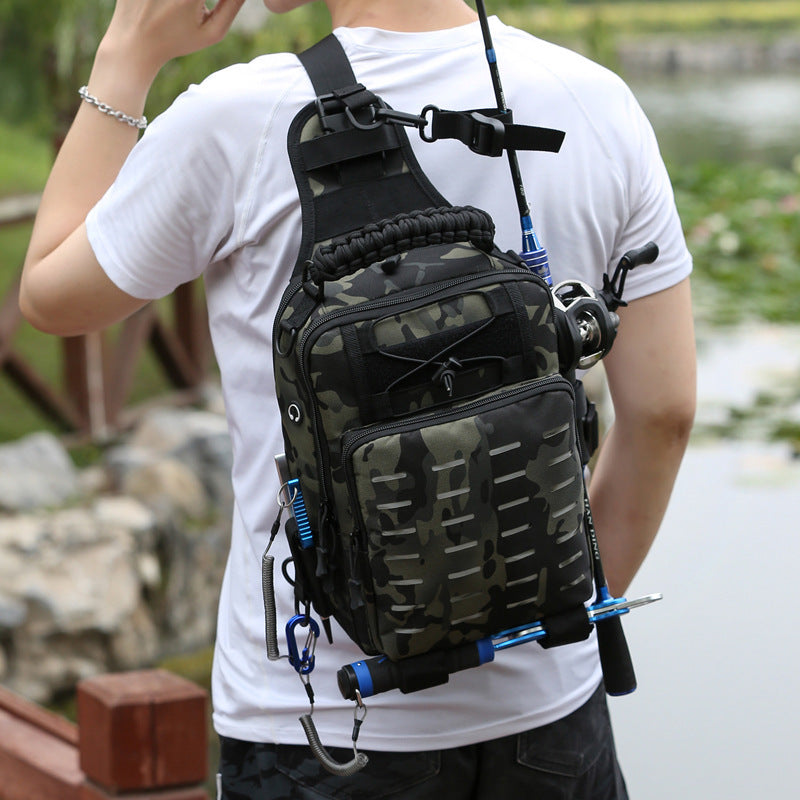 Cross-body Belt Backpack Fishing Rod Bag