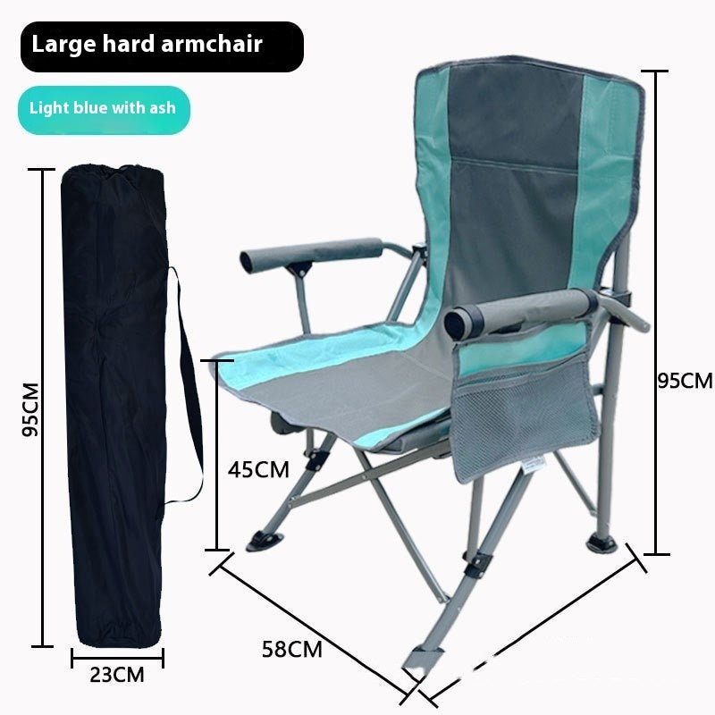 Outdoor Folding Armrest Armchair Beach Chair