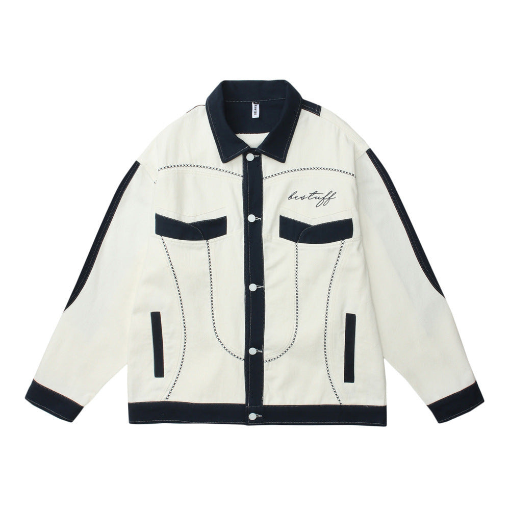 Stitching Wash Jacket For Women