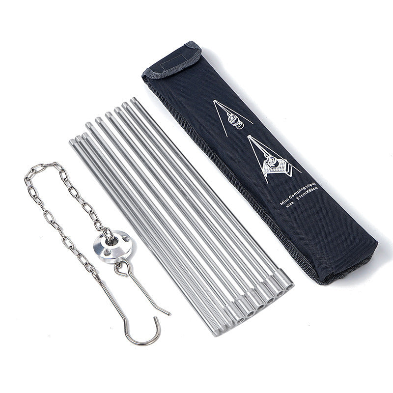 Camping outdoor campfire tripod hanging pot