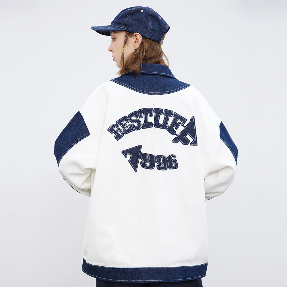 Stitching Wash Jacket For Women