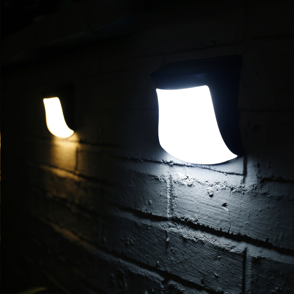 4pcs Solar Lamp Fence Wall Lamp Outdoor