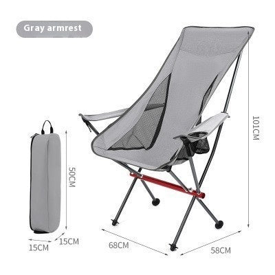 Outdoor High Strap Armrest Folding Chair